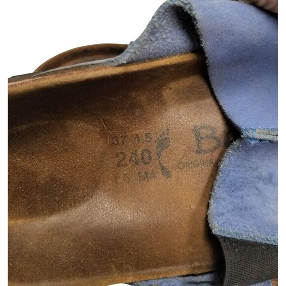 Betula Blue Slip On Slide Leather Sandals 37 Womens Size 6 - Picture 3 of 9